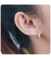 CZ Silver Huggies Earring HO-1605